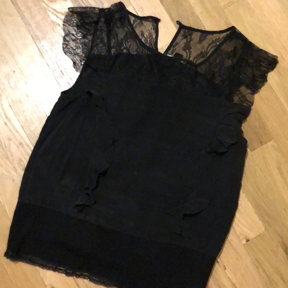 Black lace blouse